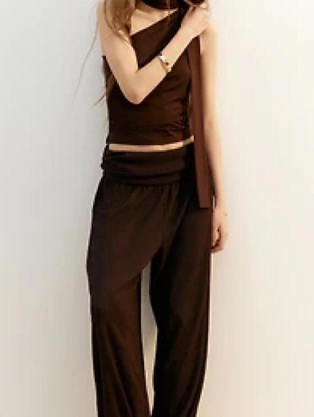 NWT DIVIDED by H&M | SZ XXS | Burgundy Crinkled Balloon-Leg Harem Pants - Picture 4 of 10